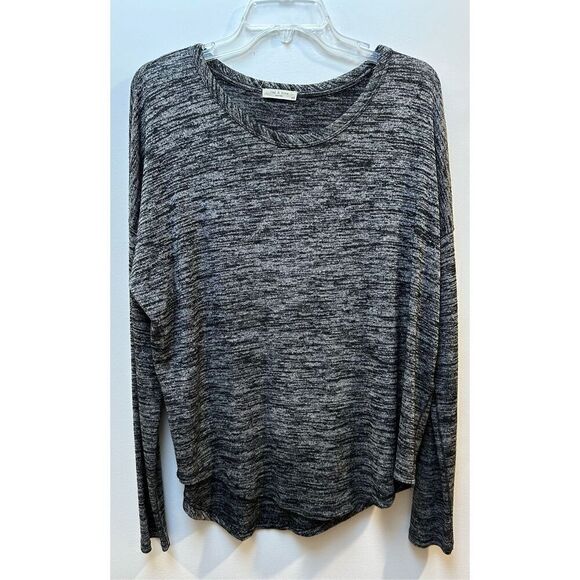 Rag & Bone New York women’s oversized gray black long sleeve top size M #36-1686 - Picture 1 of 5